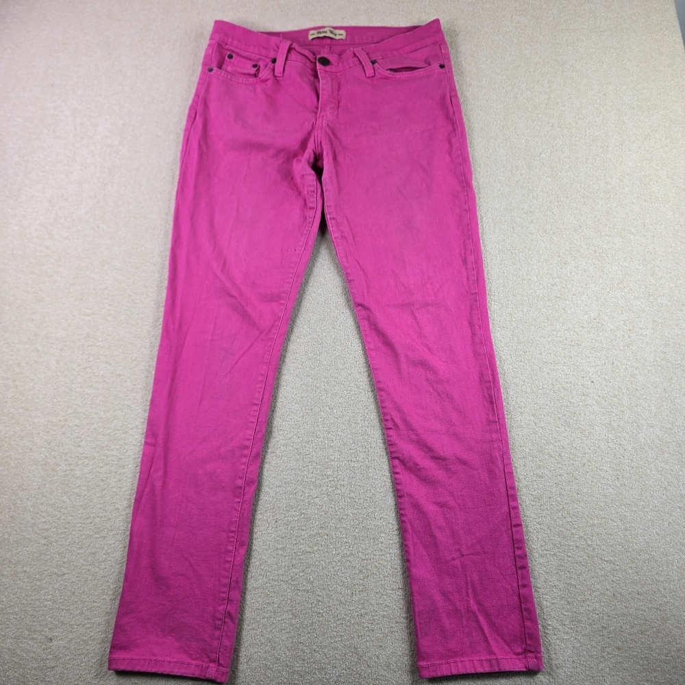 Milky Way Pink Low Rise Skinny Jeans Womens L Cotton Stretch Punk Goth Y2K
